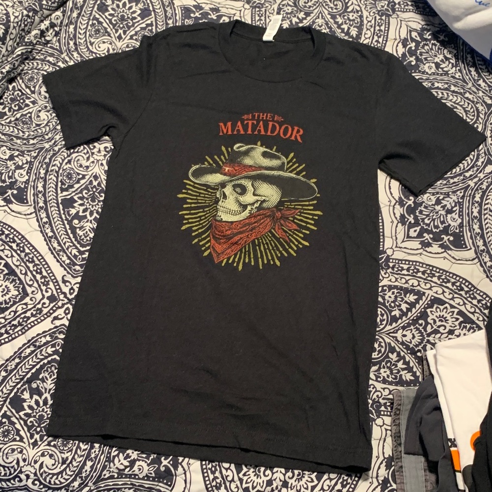 Black Graphic Skull Tee - Men's Cotton Shirt